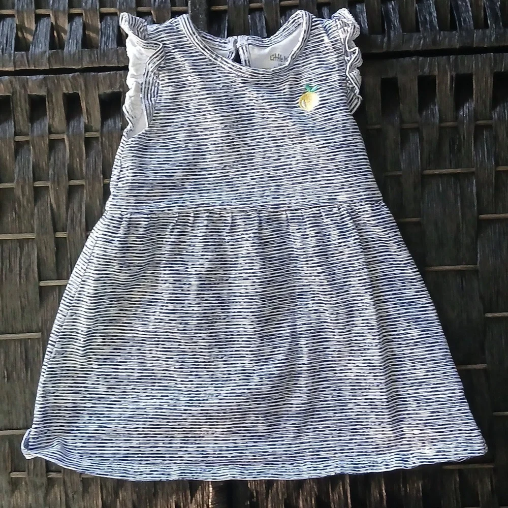Sophie Rose Yellow Gingham Little Me Blue/White Girls Sun Dresses SZ 18 Mo
